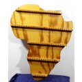 Wooden - Africa Shaped Spoon Rack - 79 Spoon Places - Beautiful! - Bid Now!!!