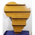 Wooden - Africa Shaped Spoon Rack - 79 Spoon Places - Beautiful! - Bid Now!!!