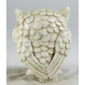 Wise Owl - White - Molded - Gorgeous! - Bid Now!!!