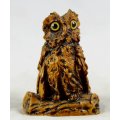 Owl on Tree Stump - Molded - Gorgeous! - Bid Now!!!