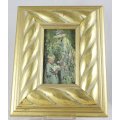 Framed Print of Mother & Child Picking Flowers - Gorgeous! - Bid Now!!!