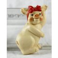 Pig Magnet - Wearing Red Hair Bow - Gorgeous! - Bid Now!!!