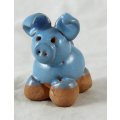 Blue Clay Pig - Gorgeous! - Bid Now!!!