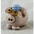 Small Pig with Blue Hat - Gorgeous! - Bid Now!!!