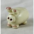 Small Beige Pig with Pink Ears - Gorgeous! - Bid Now!!!