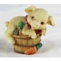 Small Pig on Carrot Barrel - Gorgeous! - Bid Now!!!
