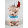 Little Pig with Beach Ball on Head - Gorgeous! - Bid Now!!!