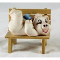 Quirky Pig Laying on Bench - Gorgeous! - Bid Now!!!