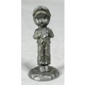 Little Gallery - Miniature Pewter - Little Boy Singing & Holding A Book - Gorgeous! - Bid Now!!!