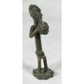 Miniature Metal - Abstract Figure Playing Flute - Gorgeous! - Bid Now!!!