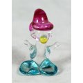 Miniature Glass Figure with Hat - Gorgeous! - Bid Now!!!