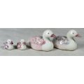 Miniature Set of Porcelain Swans - Gorgeous! - Bid Now!!!