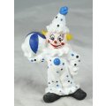 Clown with Blue & Black Dots and Ball - Gorgeous! - Bid Now!!!