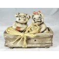 Character Salt & Pepper Set - Pigs in Trough - Beautiful! - Bid Now!!!