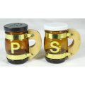 Character Salt & Pepper Set - Beer Mugs - Beautiful! - Bid Now!!!