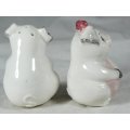 Character Salt & Pepper Set - Pigs with Folded Hands - Beautiful! - Bid Now!!!