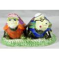 Character Salt & Pepper Set - Funky Tortoise on Stand - Beautiful! - Bid Now!!!