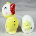 Character Salt & Pepper Set - Chicken & Egg - Beautiful! - Bid Now!!!