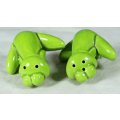 Character Salt & Pepper Set - Smiling Frogs - Beautiful! - Bid Now!!!