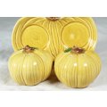 Character Salt & Pepper Set - Pumpkin on Tray - Beautiful! - Bid Now!!!