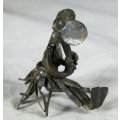 Miniature Metal - Man with Hoe - Beautiful! - Bid Now!!!