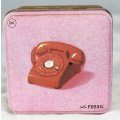 Fossil - Watch Tin - Red Telephone - Beautiful! - Bid Now!!!
