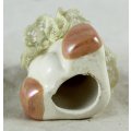 Small Porcelain Baby with Lace Collar - Peach Head - Gorgeous! - Bid Now!!!