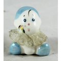 Small Porcelain Baby with Lace Collar - Light Blue Head - Gorgeous! - Bid Now!!!