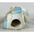 Small Porcelain Baby with Lace Collar - Light Blue Head - Gorgeous! - Bid Now!!!