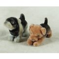Miniature Suede Pair of Puppies - Gorgeous! - Bid Now!!!