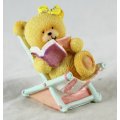 Bear on Beach Chair - Reading Book - Gorgeous! - Bid Now!!!