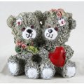 Small Bear Couple - Holding Red Heart - Gorgeous! - Bid Now!!!