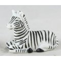 Ceramic Zebra Laying Down - Gorgeous! - Bid Now!!!