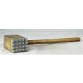 Old Wooden Double Sided Meat Mallet - Beautiful! - Bid Now!!!