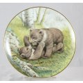 John Francis Collector Plate - Bear Cubs Join in a May Frolic - Beautiful! - Bid Now!!!