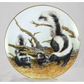 John Francis Collector Plate - Skunks on an April Outing - Beautiful! - Bid Now!!!