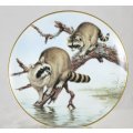 John Francis Collector Plate - Raccoons on a March Adventure - Beautiful! - Bid Now!!!