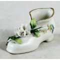 Miniature Gorman Shoe- White with Rose - Beautiful! - Bid Now!!!