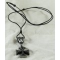 Biker Cross - Hanging Necklace - Beautiful! - Bid Now!!!