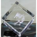 Dragon - Lazer Etched Cube - Beautiful! - Bid Now!!!