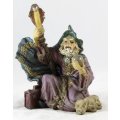 Wizard with Snake Staff Holding Crystal Ball - Beautiful! - Bid Now!!!