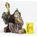 Wizard with Snake Staff Holding Crystal Ball - Beautiful! - Bid Now!!!