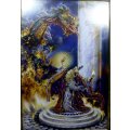Dragon & Wizard - Framed Print - Beautiful! - Bid Now!!!