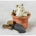 Dig and Delve - Miniature Kitten in Basket - Gorgeous! - Bid Now!!!