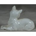 Porcelain - Small Dog Lying Down - BID NOW!!!!