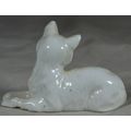 Porcelain - Small Dog Lying Down - BID NOW!!!!