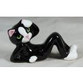 Funky Porcelain Cat Reclining - BID NOW!!!