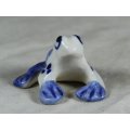 Miniature Blue & White - Frog- Beautiful! - Bid Now!!!