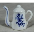 Miniature Blue & White - Coffee Pot - Beautiful! - Bid Now!!!