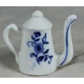 Miniature Blue & White - Coffee Pot - Beautiful! - Bid Now!!!